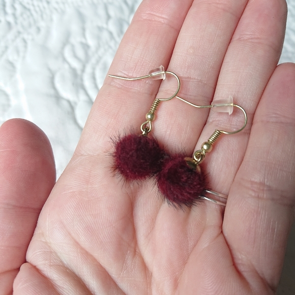 Bits & Keys | pom pom earrings - Picture 3 of 3